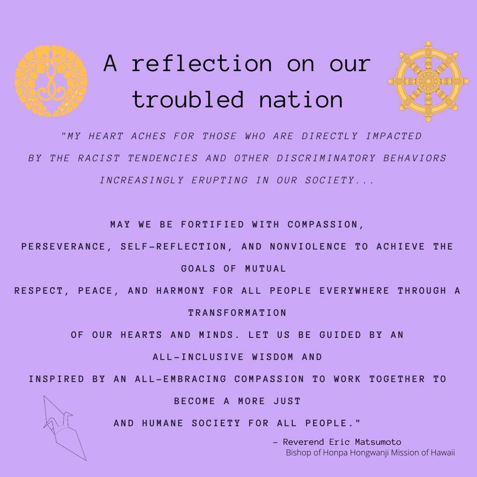 Buddhist reflection America racism Japanese