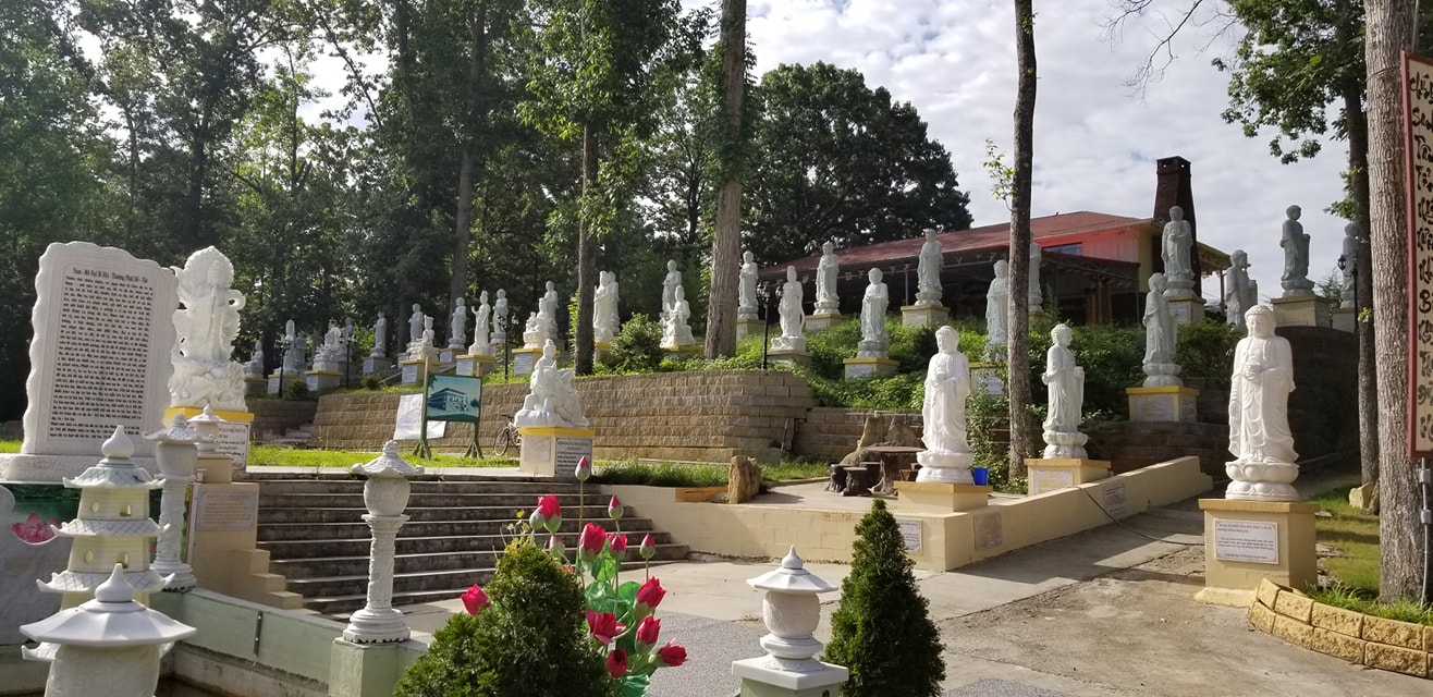 Amitabha Buddha Statues at Riverdale Georgia Vietnamese Temple